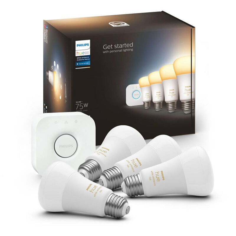 Hue Starter Kit: 4-pack LED Bulbs + Hue Bridge | Philips Hue US